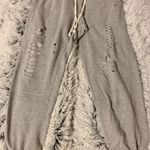 Grey Distressed Sweatpants Gray Size M Photo 0