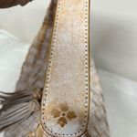 Patricia Nash White & Brown BRAIDED STITCH Leather MARCELLINA Hobo Bag Photo 6