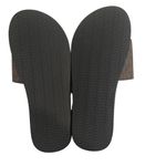 Michael Kors Wade MK Signature Logo Print Slide Women 8 Brown Adjustable Strap Photo 7