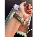 Michael Kors  silver and gold watch with little diamonds inside Photo 1