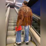 Vintage Echo Mountain by Arturo Brown Fringe Suede Jacket Size XXL Photo 2