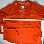 Cato NWT  Sheer Lace Button Down Blouse‎ Size 26/28W Pintuck Tie Waist Boho Fall Photo 11