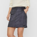 VERO MODA NWT  Suede Gray A-Line Mini Skirt for Casual Wear Photo 0