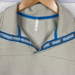 Mountain Khaki Cream Quarter Snap Pullover Long Sleeve Sweatshirt Size Medium Photo 7