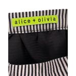Alice + Olivia FRANCY'S Black and White Stripe Cotton Mini Skirt Photo 4
