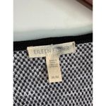 Eileen Fisher Cardigan Sweater Size Medium Black/White Organic Linen/Cotton Photo 2