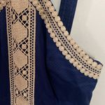 Lilly Pulitzer Vena stretch shift halter mini dress true navy gold trim size 0 Photo 8