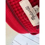 Madewell  long sleeve‎ thermal shirt Red waffle knit Vneck Christmas Small Blouse Photo 2