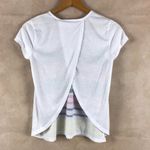 Energie White Semi Sheer Graphic Workout Tee NWT SMALL Photo 2