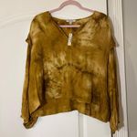 Madewell Tie-Dye Ruffle-Shoulder Top NWT Photo 1