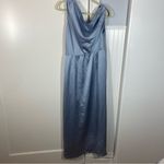Show Me Your Mumu Show me your Mimi Jodie Maxi Dress in Steel Blue Luxe Satin size xl bridesmaid Photo 8