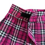 Rene Rofe School Girl Mini Micro Skirt Low Rise Plaid Y2K Grunge Size Small Pink Photo 2