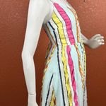 J.Crew  Tiered midi dress in seersucker ribbons Summer Fun Rainbow Stripe 0. E10 Photo 5