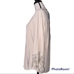 Double Zero  small women’s tan cardigan boho floral crochet back flaw shown Photo 1