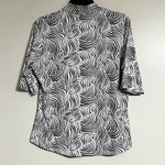 Tail White Label Women's Large Golf Pickleball Top Black White Print 1/4 Zip Photo 5