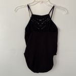 Free People NWOT  Solstice Bodysuit Top Seamless High Neck Black Size Medium Photo 4