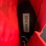 EGO Steve Madden Red Lace-Up Peep Toe Booties – Size 6M Photo 8
