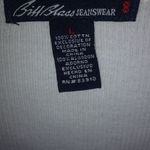 Bill Blass  L Ribbed Painted Butterfly Top in White Photo 3