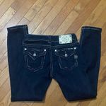 Miss Me SKINNY DARK WASH JEANS SADDLE STITCH POCKET RED,WHITE AND BLUE SZ 27 Photo 3