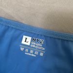 HYZ Women's Trendy Sexy Off The Shoulder Long Sleeve Ruched. Blue Size L Photo 4