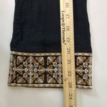 In Loom  Black V Neck Embroidered Long Sleeve Boho Comfy Tunic Dress Cotton Sz M Photo 13