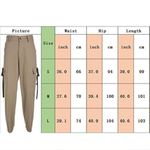 NWT Cargo Pants, High Waist Lounge Pants Fashion Loose Relaxed Fit Jogger Sz M Black Size M Photo 7