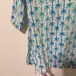 Roberta Roller Rabbit Roller Rabbit Tropical Tunic Size Small Coverup Palm Tree Beach Summer Top Blue Photo 4