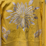Casual Living Jacket white embroidered Yellow Floral Women's XL Photo 8