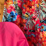 None Women’s Plus Size 1 Piece Hot Pink And Floral Swimsuit - Size 3x Photo 3