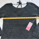 Fashion On Earth | Black Cable Knit Pullover Sweater V-Back | Size Small | NWT Photo 4