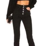 We Wore What  Danielle Jeans Crystal Button Up Straight Leg Black Photo 0