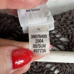 Gap  Large L Cardigan Sweater Y2K 90s Grunge Whimsy Casual Brown Crochet Women's Photo 6