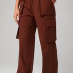 Fabletics Women’s Heights Cargo Pants Sepia Brown Baggy Wide Hiking Trail Medium Photo 0