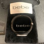 Bebe  Quartz Cuff Watch Black with Silver Crystals New with Pouch Photo 3
