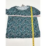 Michael Michael Kors Paisley‎ Bell Sleeve Blouse Boat Neck Green White Small Photo 6