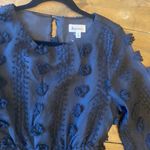 &merci &Merci black polka‎ dot textured long sleeve mini dress size S NWOT Photo 7