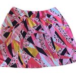 IBKUL Vibrant Pink and Yellow Athletic Golf Tennis Pickle Ball Skort Size (S) Photo 0