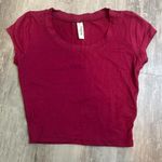 None Cropped Cap Sleeve TShirt Berry Pink Size Small Photo 0