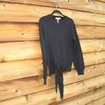 WAYF NWT  Milo Black Tie Front Sweater Photo 3