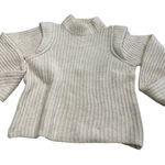 VERO MODA Shoulder Cutout Sweater Knit Mock Neck Top Women's Small Cream Photo 0