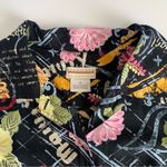 Expressions Women’s Black Flower Garden Shirt Dress Sleeveless Cottage Core 16 Photo 1