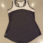 Athleta Tank Top Women's XS Gray White Racerback Athletic Workout Fitness Top Photo 0