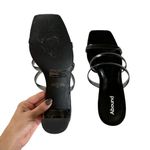 Abound  Ethan Black Smoke Translucent Heel  Strappy Slide Sandals Size 9 Photo 6