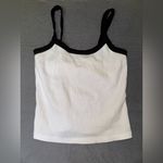 Black And White Ribbed Tank Top/Cami Size M Photo 0
