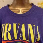 Nirvana NWOT Women's Preppy Smiley Face very oversized Sweatshirt size S/M Photo 4