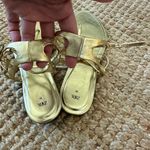 ZARA  Metallic Gold Sandals size 39 Photo 2