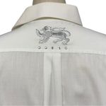 Nancy Ellis Western Shirt Medium White Rhinestone Lion Embroidery Bling EUC Photo 4