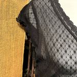 Old Navy  Black Sheer Lace V-Neck Top Photo 2