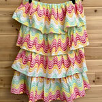Tularosa NWT  Size Small Finley Bright & Neon Tiered Cotton Mini Dress Photo 0