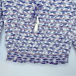 Tory Burch Nadia Embroidered Leaf Smocked Peasant Top Blouse Tassel Size 4 Photo 8